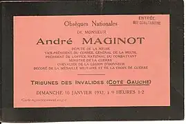 André Maginot,10 janvier 1932.