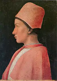 Francesco Gonzague, frère de Louis III, cardinal à l'âge de 16 ansMantegna, tableau,1461