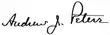 Signature de Andrew J. Peters