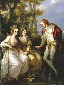 Lady Georgiana, sa sœur Lady Henrietta Frances (en)et son frère George John Spencerpar Thomas Lawrence, vers 1780