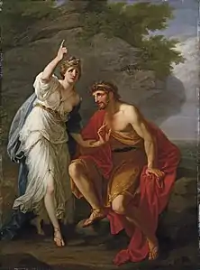 Calypso appelle le ciel et la terreà témoigner sa sincère affection pour UlysseAngelica Kauffmann, vers 1779Collection privée