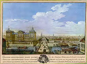 Pont et palais Anitchkov en 1753.