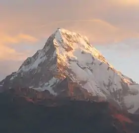 Vue de l'Annapurna Sud depuis Poon Hill.