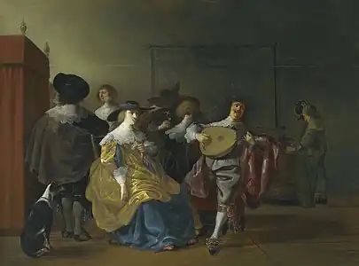 Joyeuse compagnie jouant de la musique, 1632-34