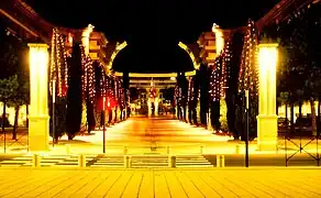 Place du Millénaire, quartier Antigone à Montpellier (Hérault).