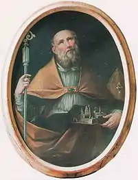 San Possidonio protettore della MirandolaXVIIIe siècle.