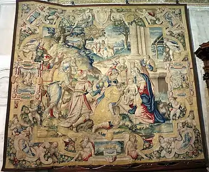 Sur le dessin d'Alessandro Allori, Adoration des Mages, 1583-1586 (Bergame).