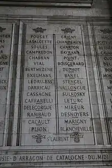 27e colonne de l’arc de triomphe de l'Étoile