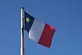 Drapeau de l'Acadie à Archigny, en France.