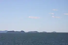 Les îles vu du traversier Rivière-du-Loup / Saint-Siméon