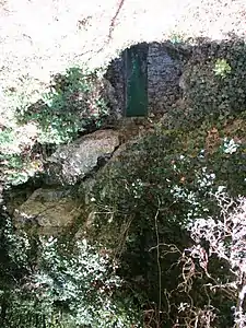 Entrée murée de la grotte de l'Hyène