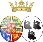 Armes conjugales de la comtesse de Rosenborg.