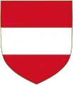 Armes du duché d'Autriche puis de l'archiduché d'Autriche à partir du règne de Frédéric II de Babenberg.