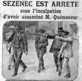 5 hommes marchant. Bonny, en casquette, porte une cigarette aux lèvres