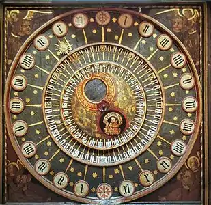 Horloge astronomique, Wells, ca. 1390.