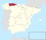 Situation géographique des Asturies en Espagne.