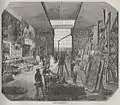 Atelier d'Eugène Delacroix (gravure d'après Renard, 1852)