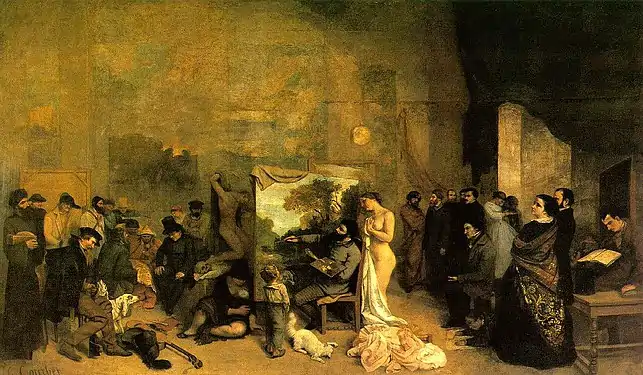 L'Atelier du peintre (1855), musée du Louvre.