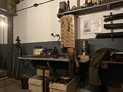 Atelier salle des citernes.