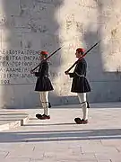 Evzones sur la place Syntagma.