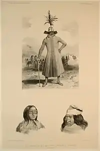 Chef patagon en costume de guerre