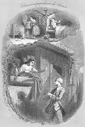 Au clair de la luneIllustration parue en 1866 dans les Chansons nationales et populaires de France.