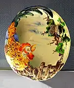 Auguste Majorelle, plat d'ornement en faïence de Lunéville