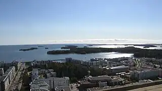 Aurinkolahti et Kallahti vus de la Tour Cirrus