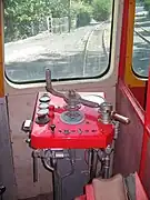 Poste de conduite d'un Billard A 150 D8 de 1959 du Chemin de fer de La Réunion.