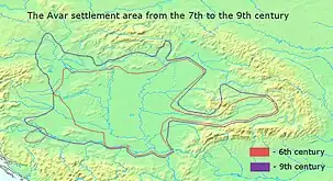 Peuplements avars vers 600-800