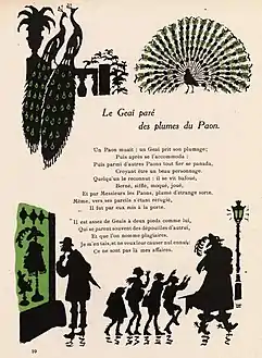 Le Geai paré des plumes du paon.