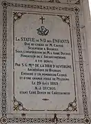 Bénédiction de la statue de Notre-Dame des Enfants