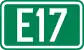 Cartouche signalétique représentant la E17