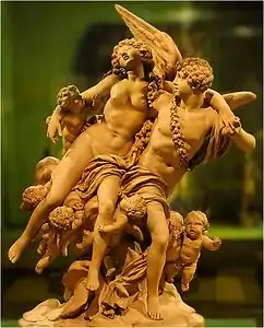 Enlèvement de Psyché, 1797-1800, terre cuite, Londres, Victoria and Albert Museum.