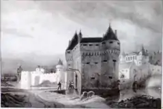 La porte Saint-Pierre à laquelle aboutissait la rue à l'origine