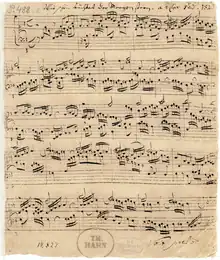 manuscrit : BWV 739