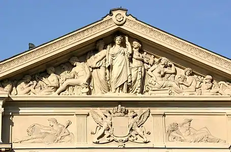 L'Art, la Renommée et la Musique (vers 1862), Baden-Baden,  théâtre de Baden-Baden (de).