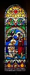 Le Baptême de Jésus. (Vitrail placé sur la gauche du chœur)