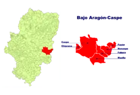 Localisation de Bajo Aragón-Caspe