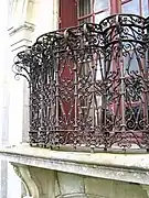 Balcon vénitien vers 1600, château d'Ambleville (Val-d'Oise).