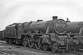 La 5154, portant encore son numéro et ses couleurs LMS en août 1948.