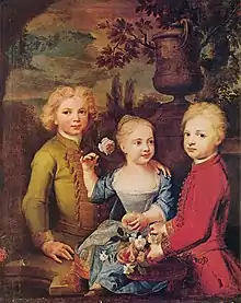 Portrait de trois enfants de Barthold Hinrich Brockes
