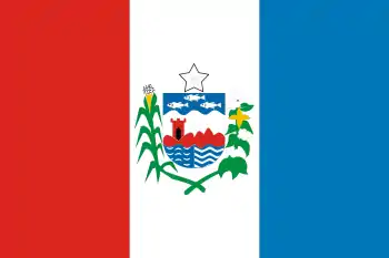 Drapeau de l'Alagoas (État du Nord-Est du Brésil).