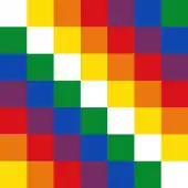 La Wiphala, drapeau de certaines régions andines.