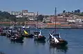Barcos rabelos face à Vila Nova de Gaia.