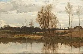 Cours d'eau en automne.