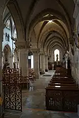 Grille du chœur et bas côté nord.