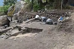 Vue générale de la fouille du secteur 4 de Basi, campagne 2023 (cliché T. Perrin).