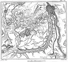 Plan de la bataille de Lauffeld