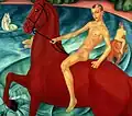 Petrov-Vodkine, Cheval rouge au bain.